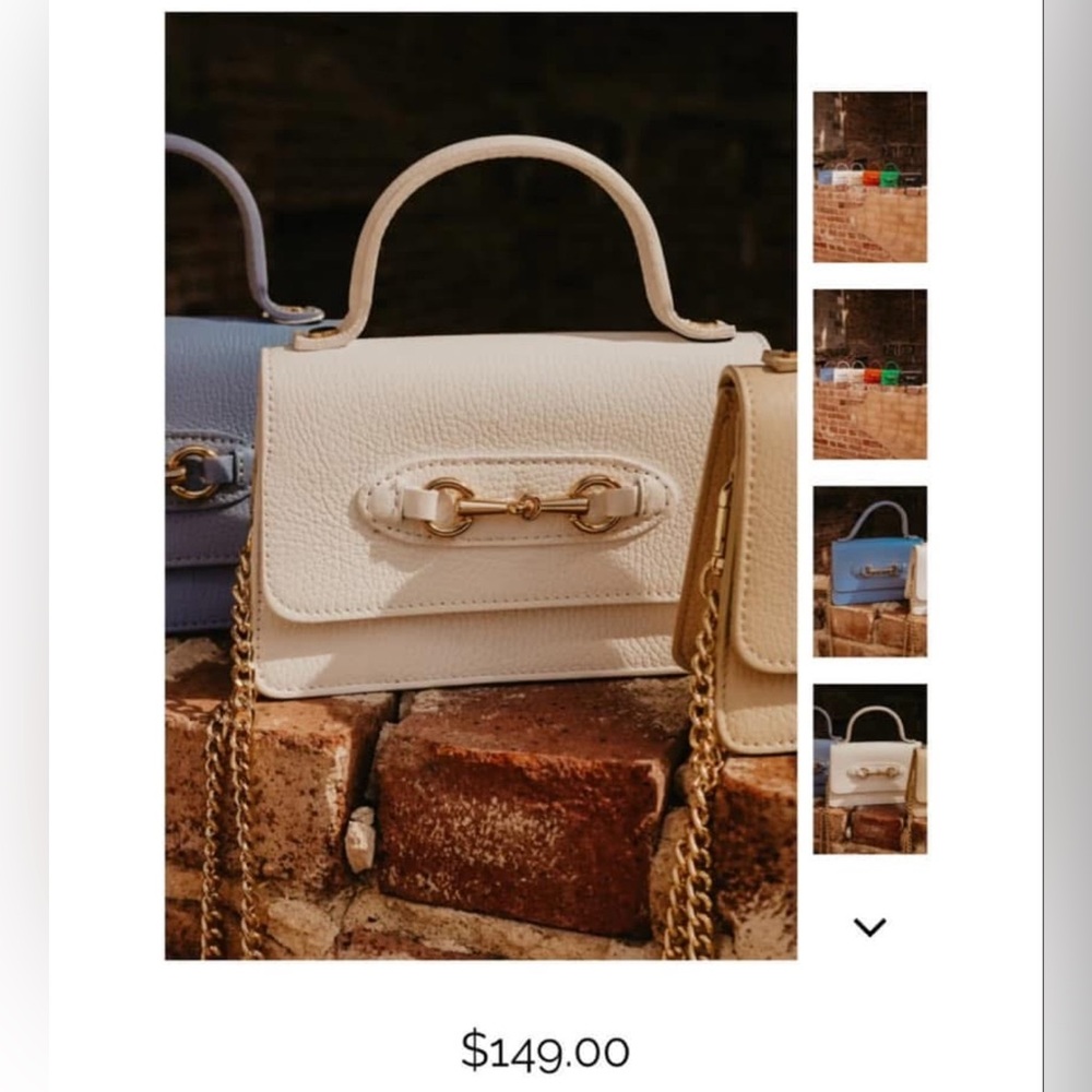 Western horse bit leather purse